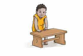 Dřevěná dětská stolička
